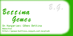bettina gemes business card